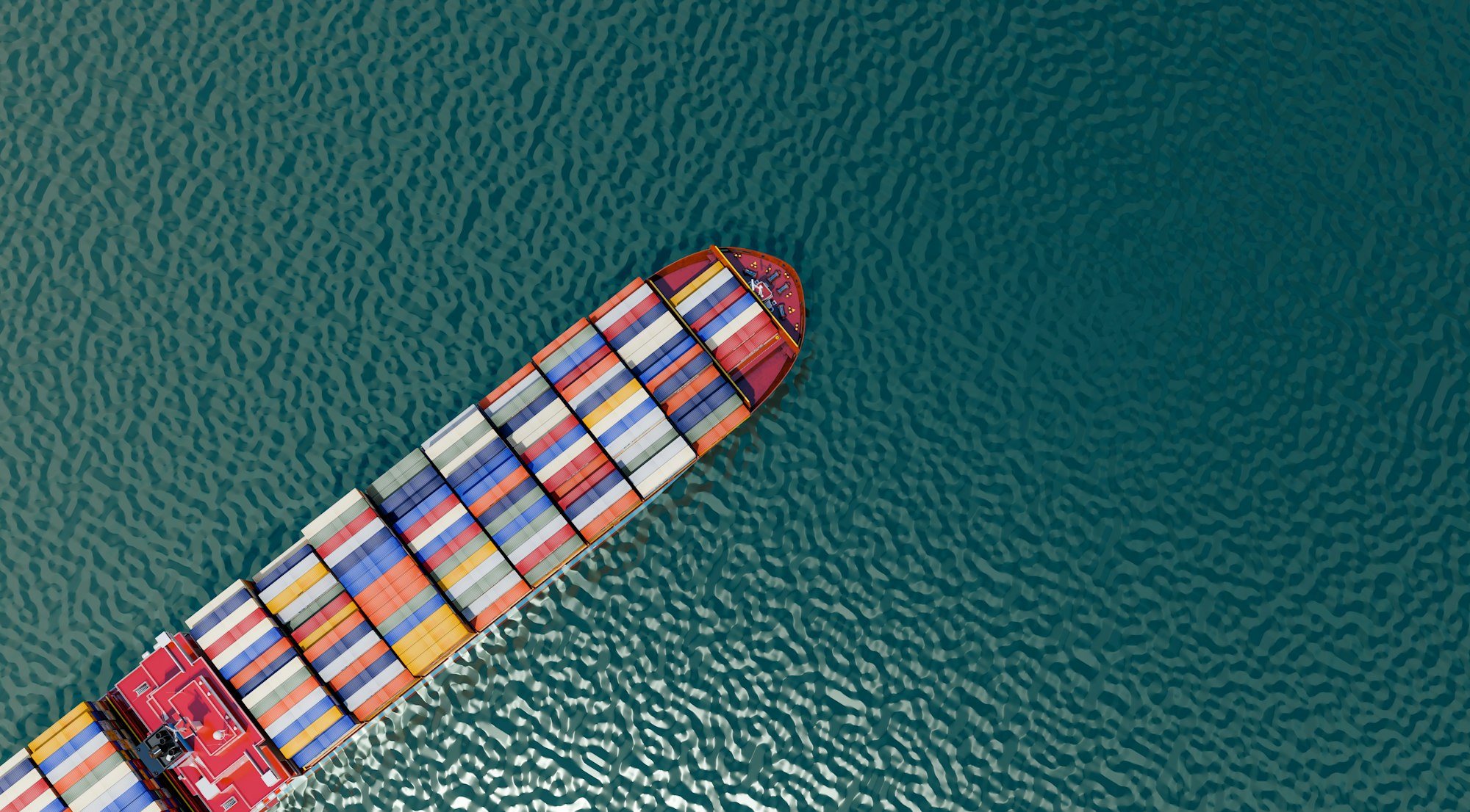 top view cargo shipping and international logistics